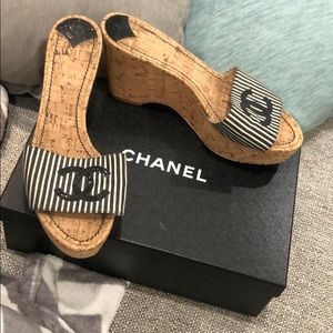 Chanel cork wedges